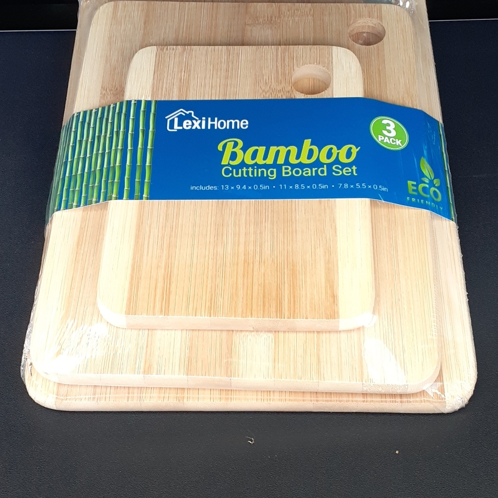 3pc Bamboo Cutting Board Set
